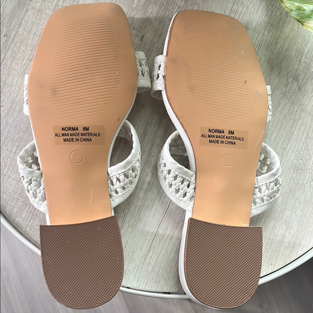 Rachel Zoe Norma White Double Strap Sandals - Picture 10 of 12